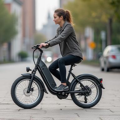 Draisienne électrique pour adulte avec un siège confortable.